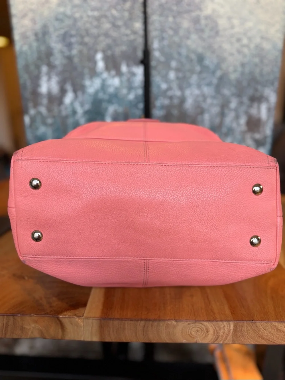 Coach Classic 2012 Coral Pebbled Leather Penelope Tote GUC